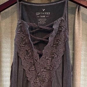 Thin Grey soft and sexy American Eagle tank top